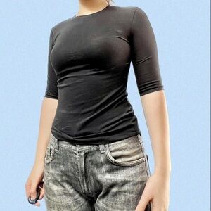 Acne Studios basic spandex sleeve top